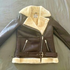 Walter Baker Men’s Brown Sheepskin Jacket Size Medium